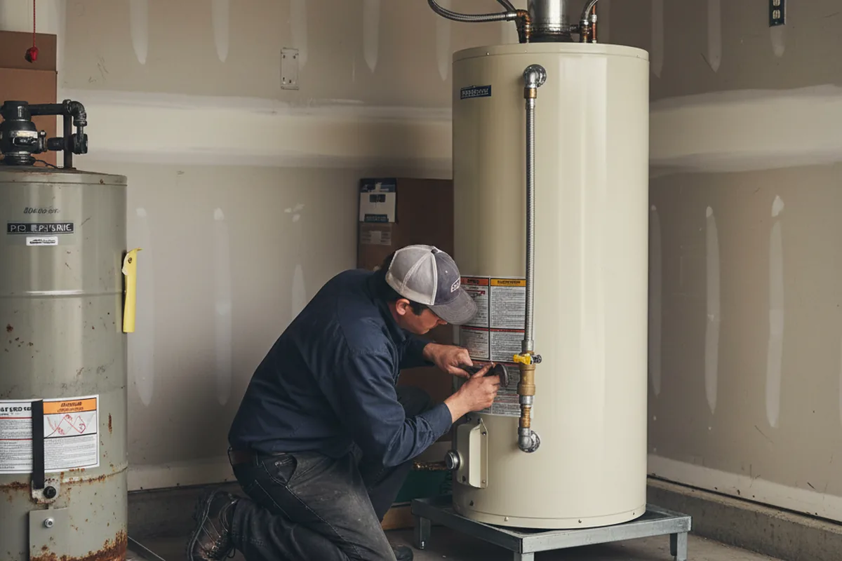 Water heater and shutoff valve replacement in Delmar